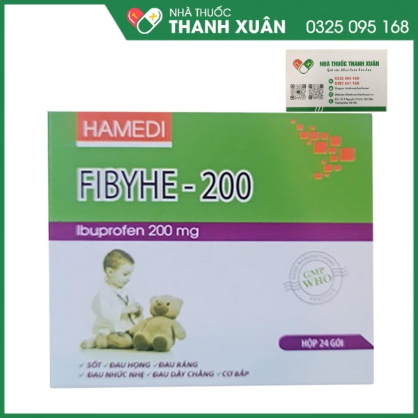 Fibyhe - 200 - Điều trị các chứng đau đầu, đau tai, đau răng hay sốt